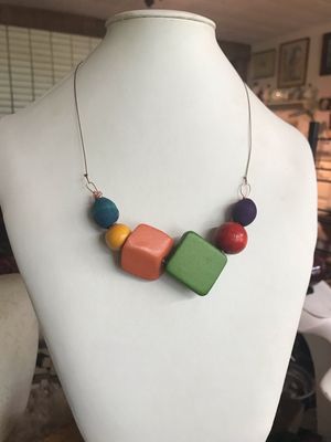 COLLIER HAÏKU BOIS MULTICOLORE