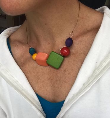 COLLIER HAÏKU BOIS MULTICOLORE 