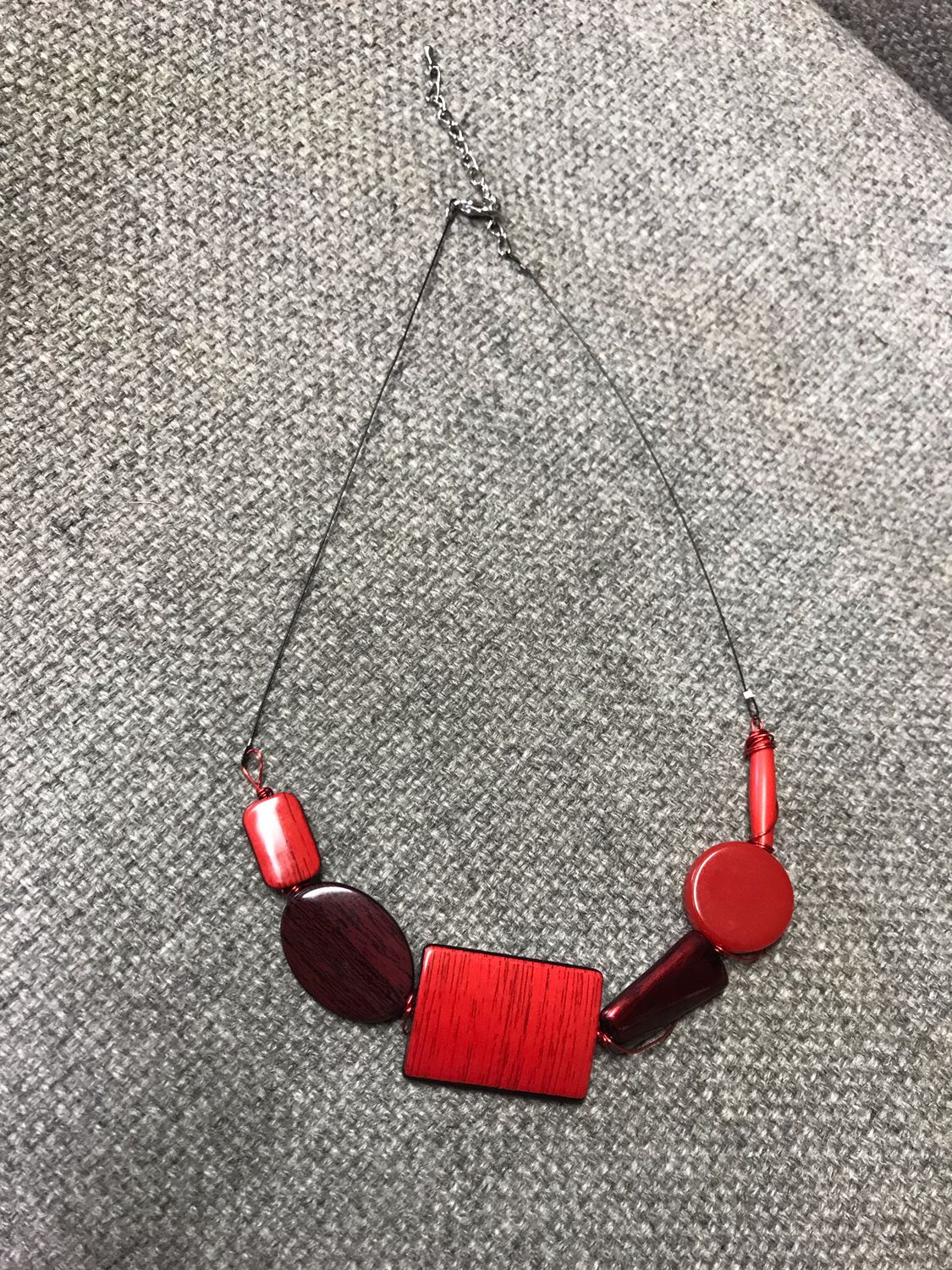 COLLIER HAÏKU MULTIPIÈCES ROUGE