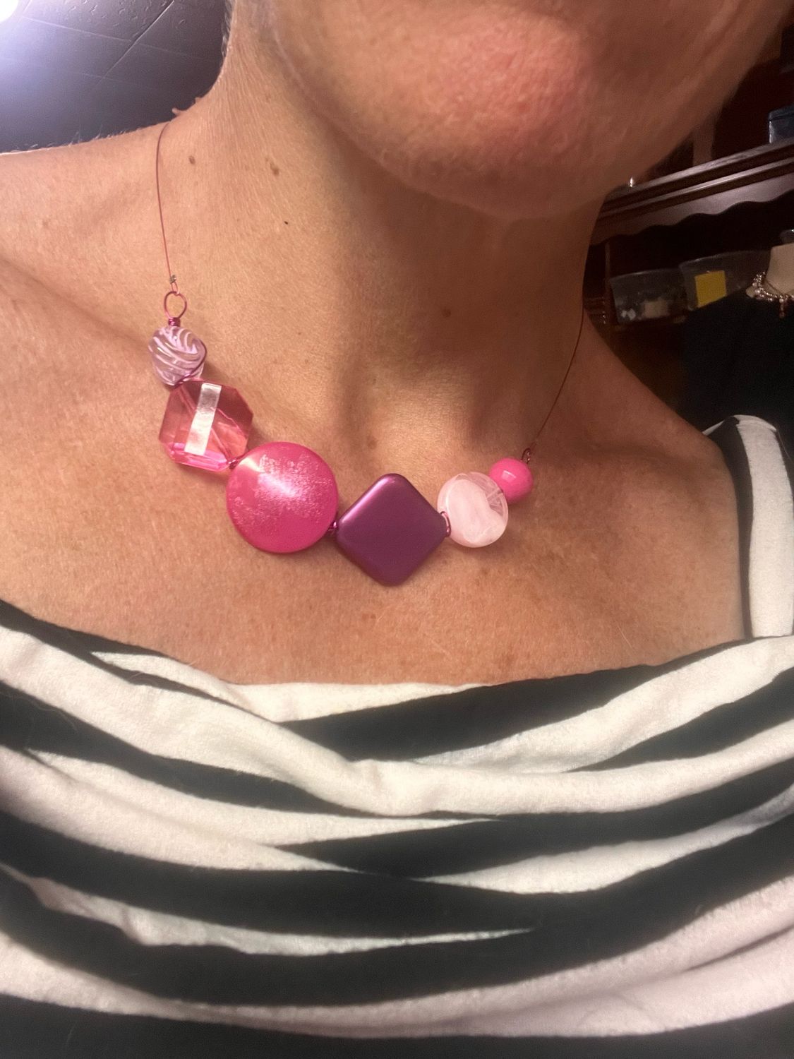 COLLIER HAÏKU ROSE
