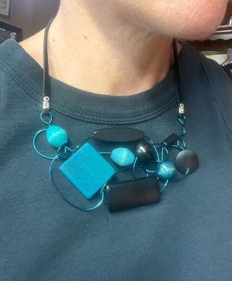 COLLIER BOIS D’ARCHITECTURE TURQUOISE