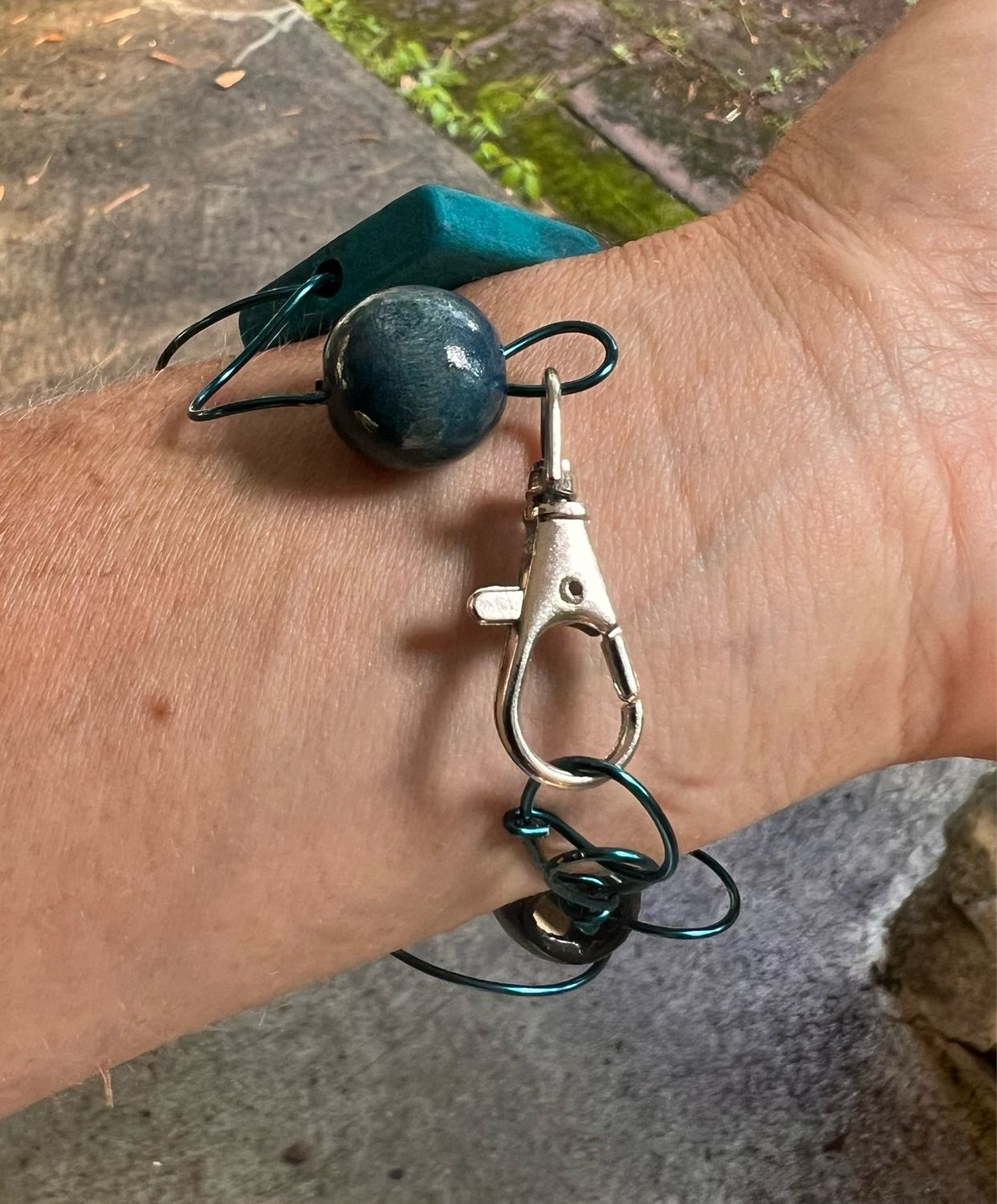 BRACELET BOIS D’ARCHITECTURE TURQUOISE