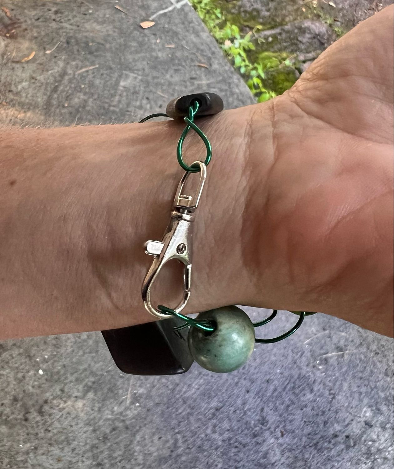 BRACELET BOIS D’ARCHITECTURE VERT