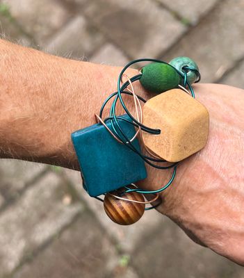 BRACELET BOIS D’ARCHITECTURE MIX AQUA