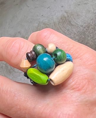 BAGUE FLEUR DES BOIS MIX AQUA