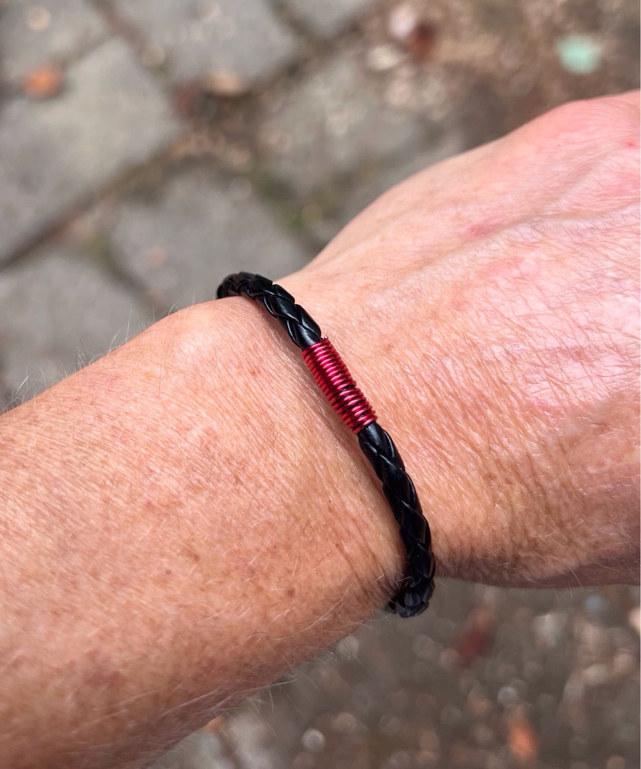 BRACELET CORDON ROUGE ACCENT 