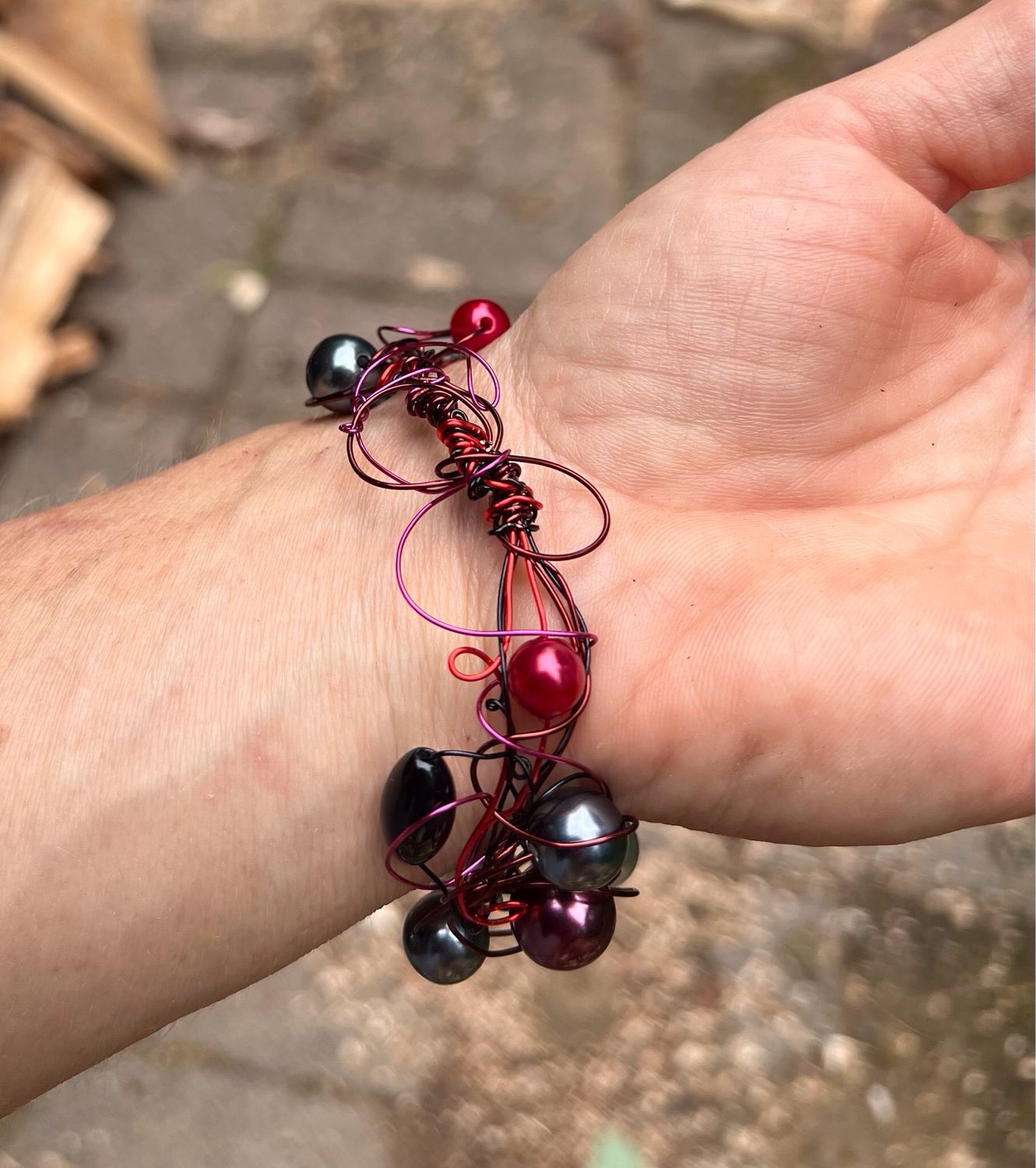 BRACELET FOUFOU BORDEAUX ROUGE