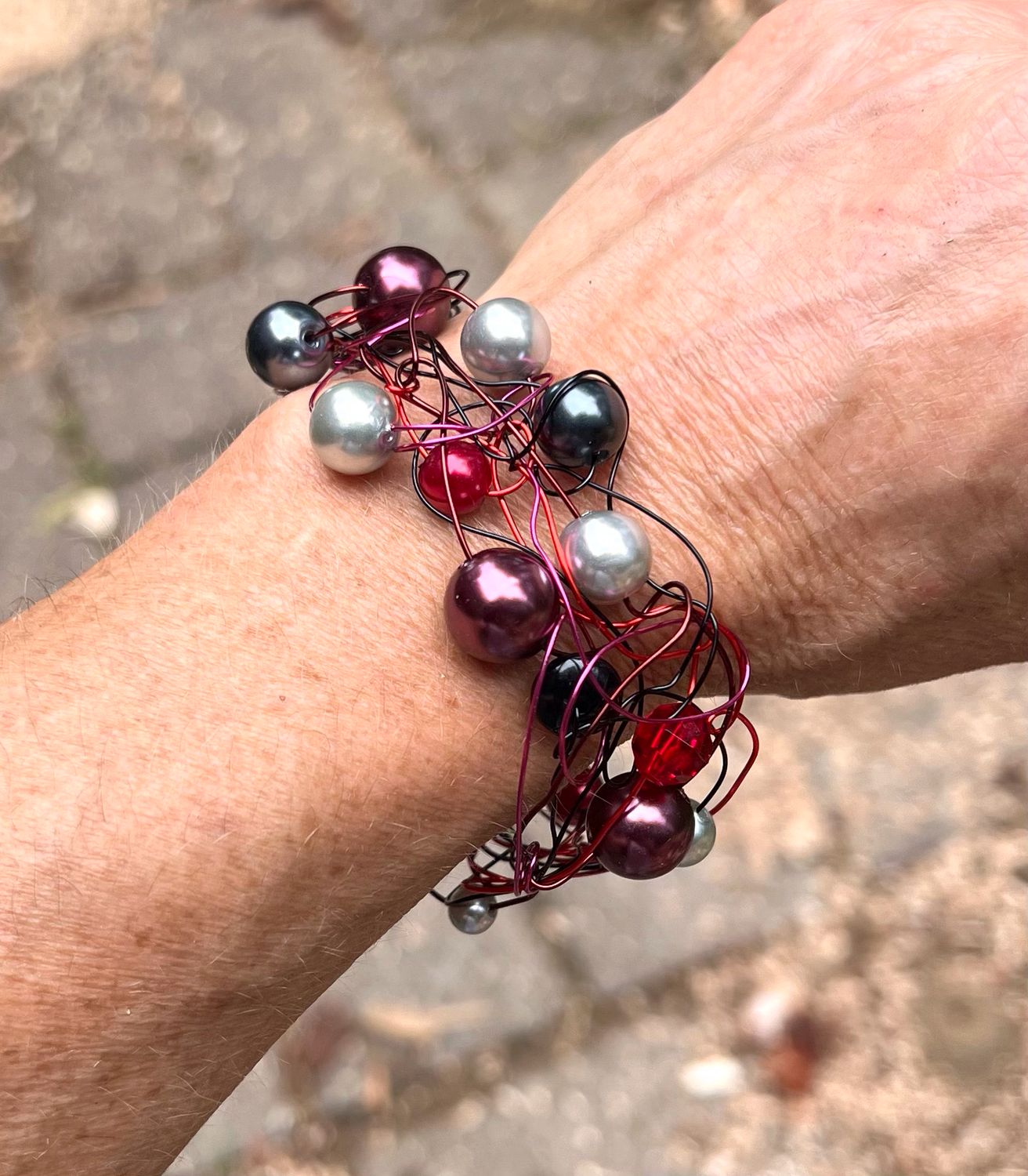BRACELET FOUFOU BORDEAUX ROUGE 