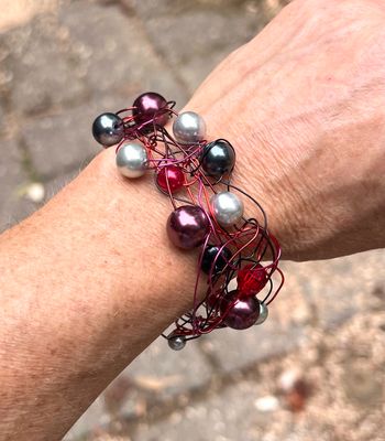 BRACELET FOUFOU BORDEAUX ROUGE 