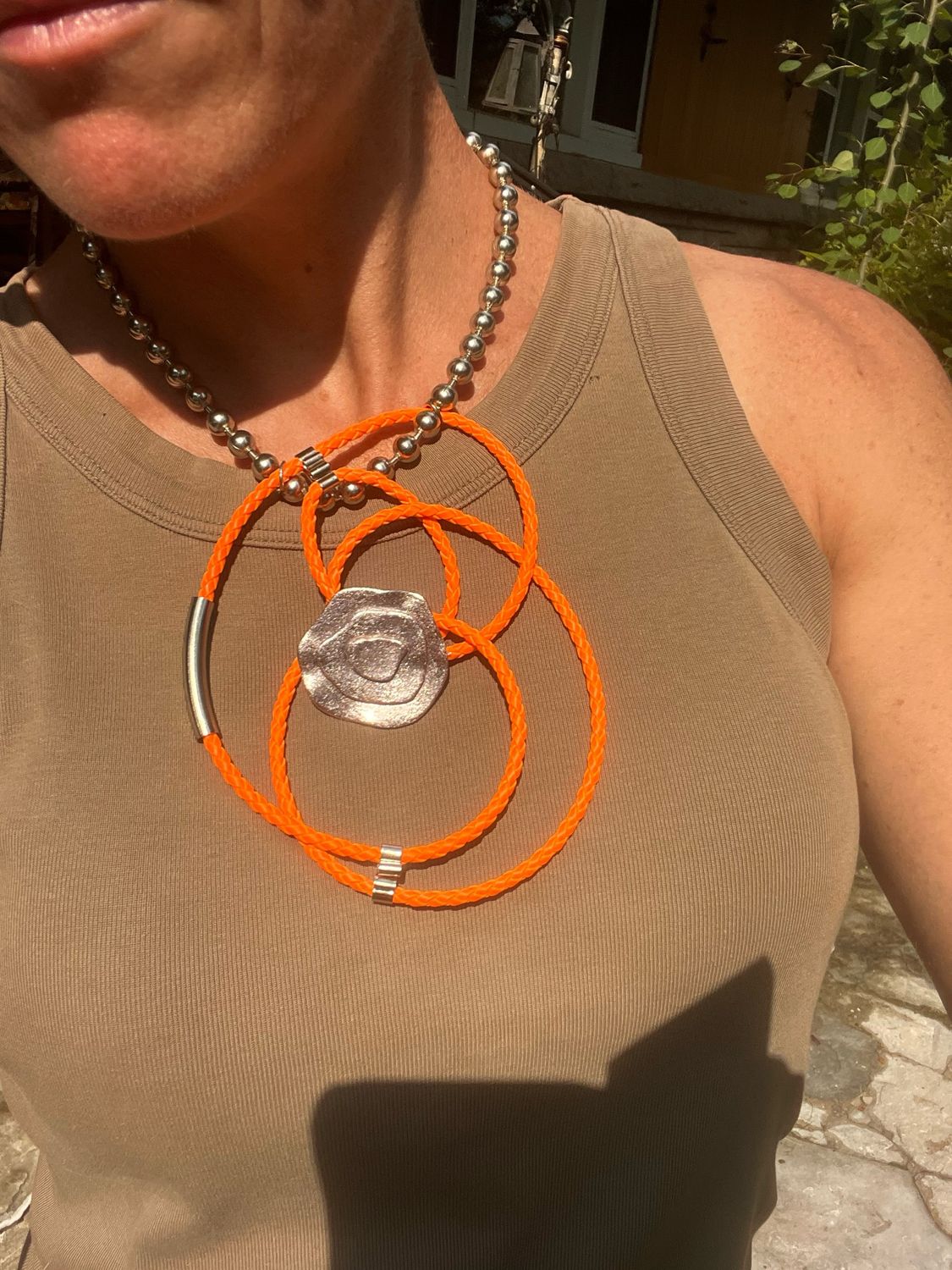 COLLIER ASTRAL ORANGÉ