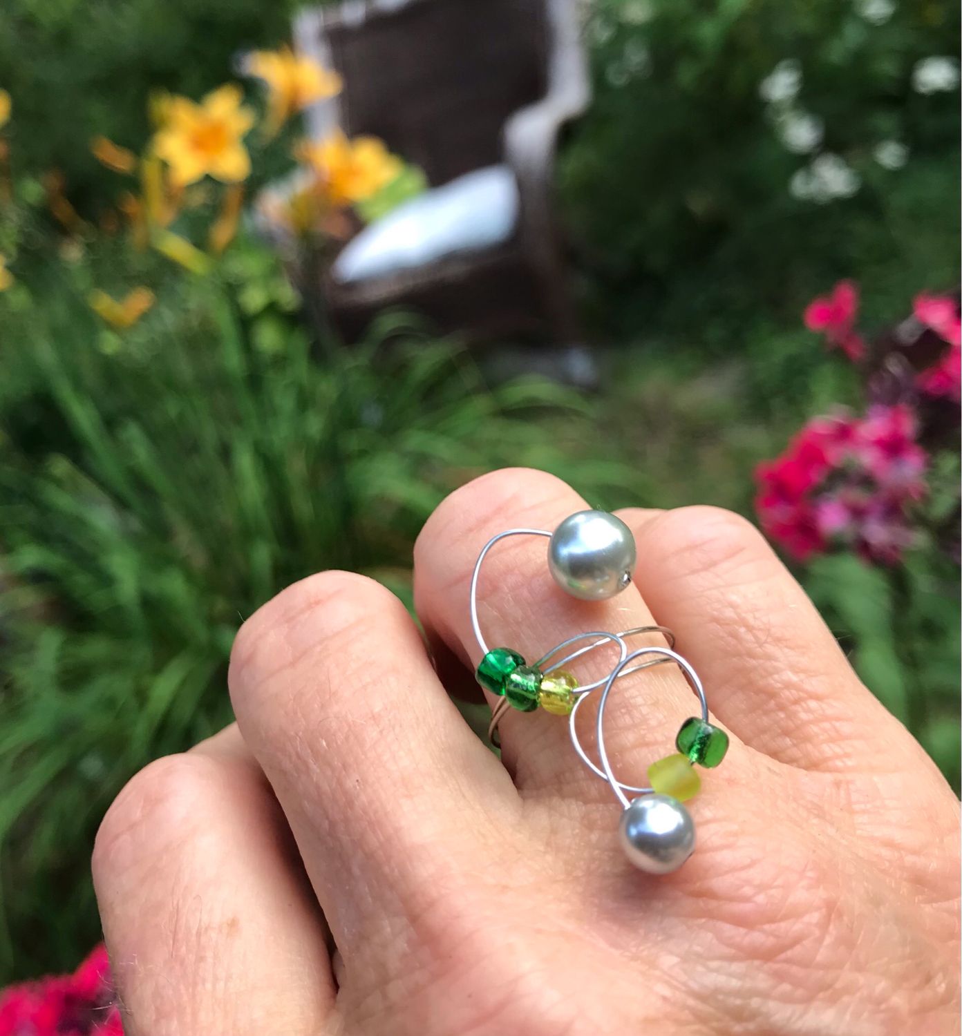 BAGUE FUNNY CHARTREUSE