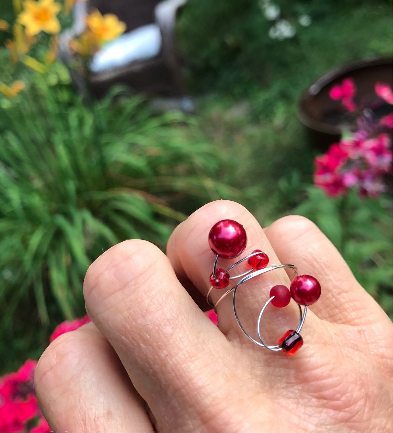 BAGUE FUNNY ÉCARLATE