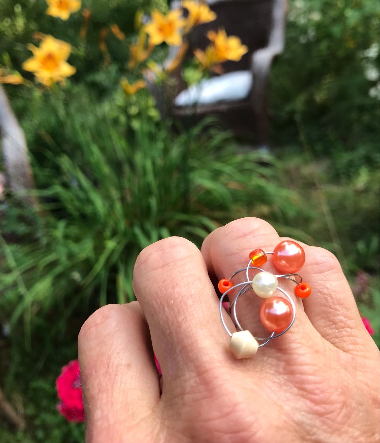 BAGUE FUNNY ORANGÉE