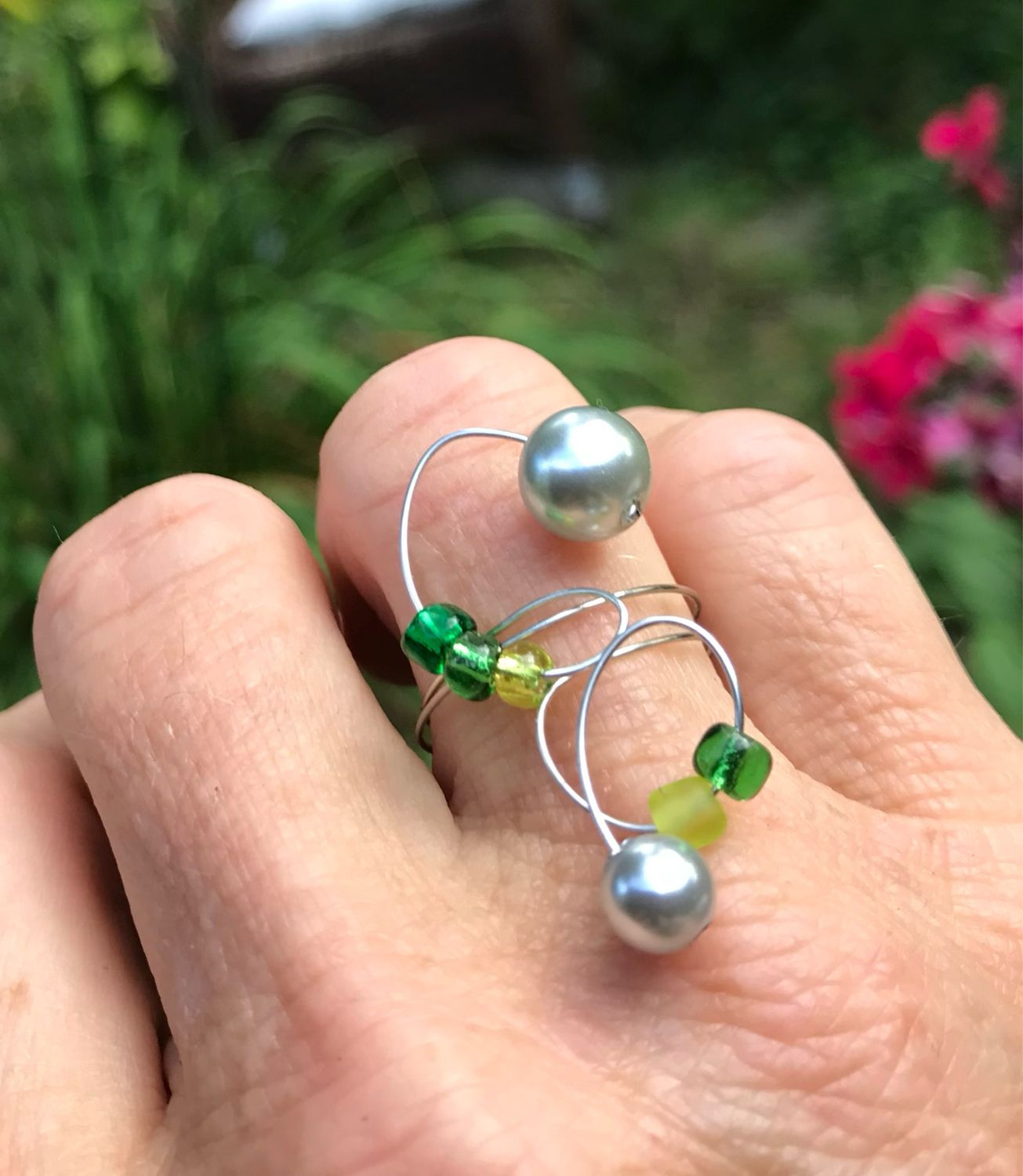 BAGUE FUNNY CHARTREUSE 