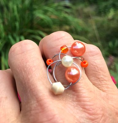 BAGUE FUNNY ORANGÉE 
