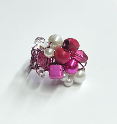 BAGUE ROSE ARTISTIQUE