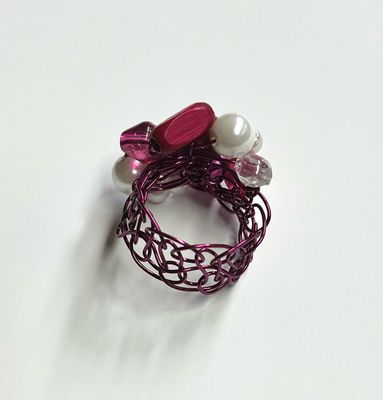 BAGUE ROSE ARTISTIQUE