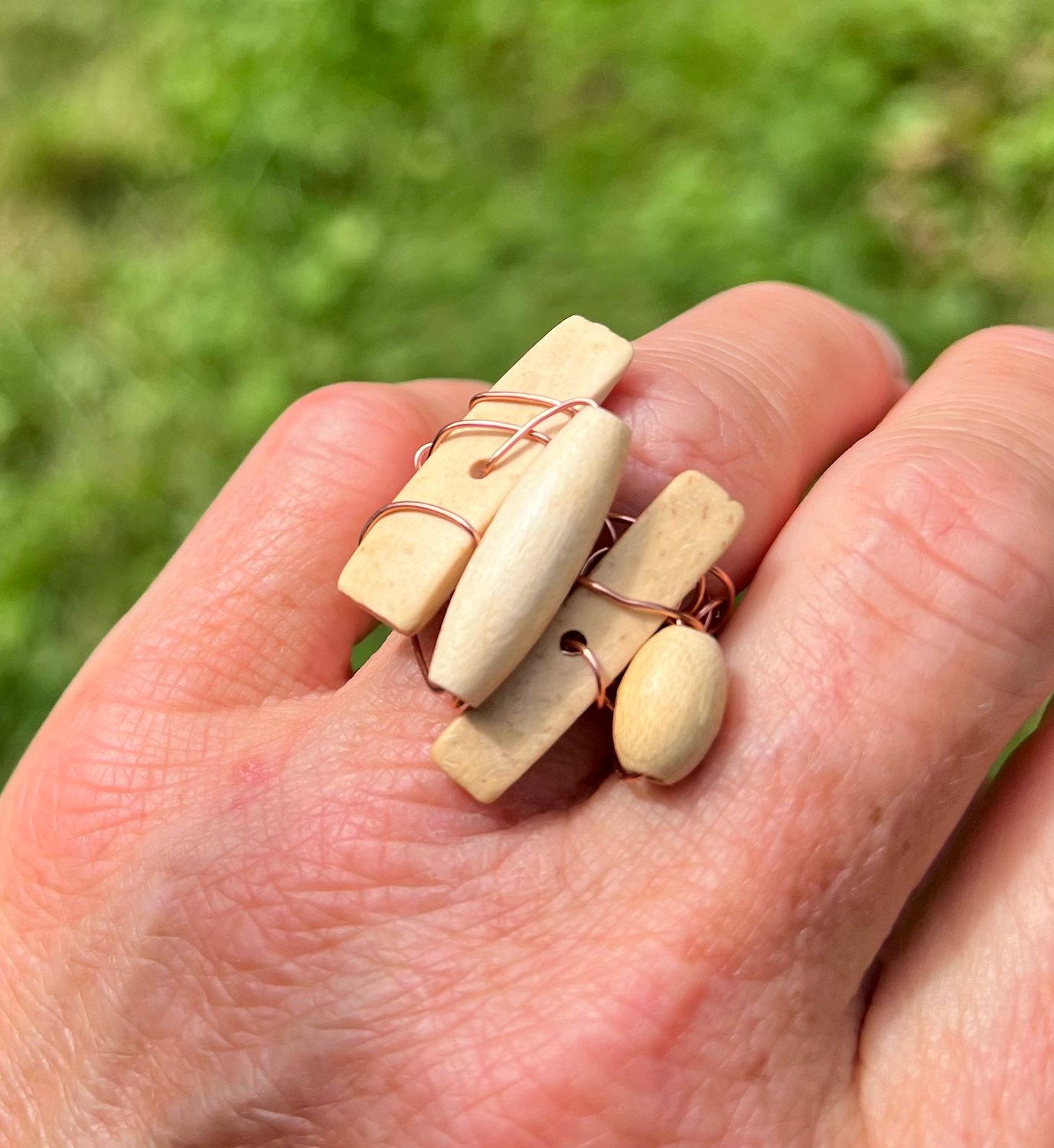 BAGUE BOIS LINÉAIRE NATUREL