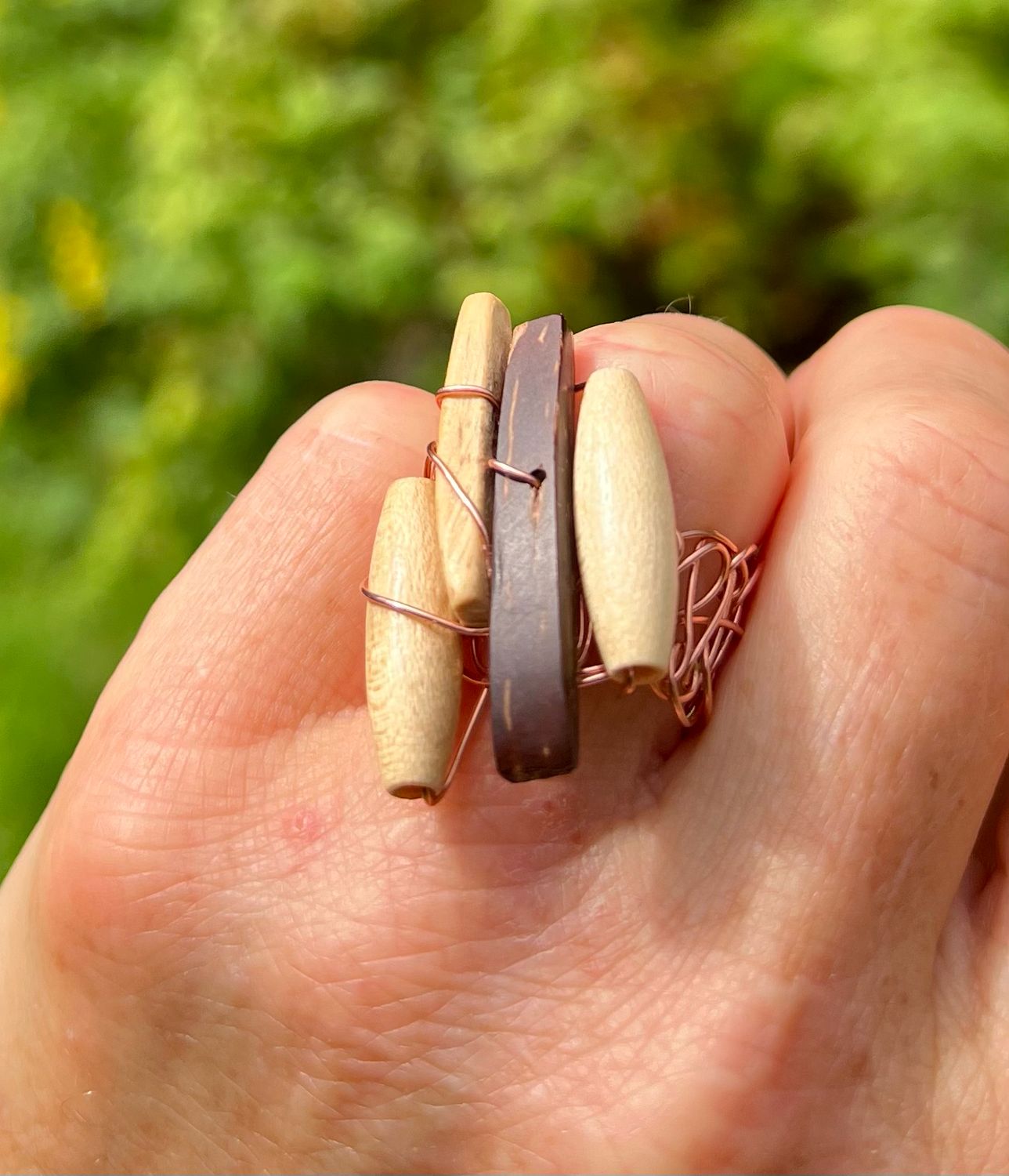BAGUE MIXTE BOIS LINÉAIRE 