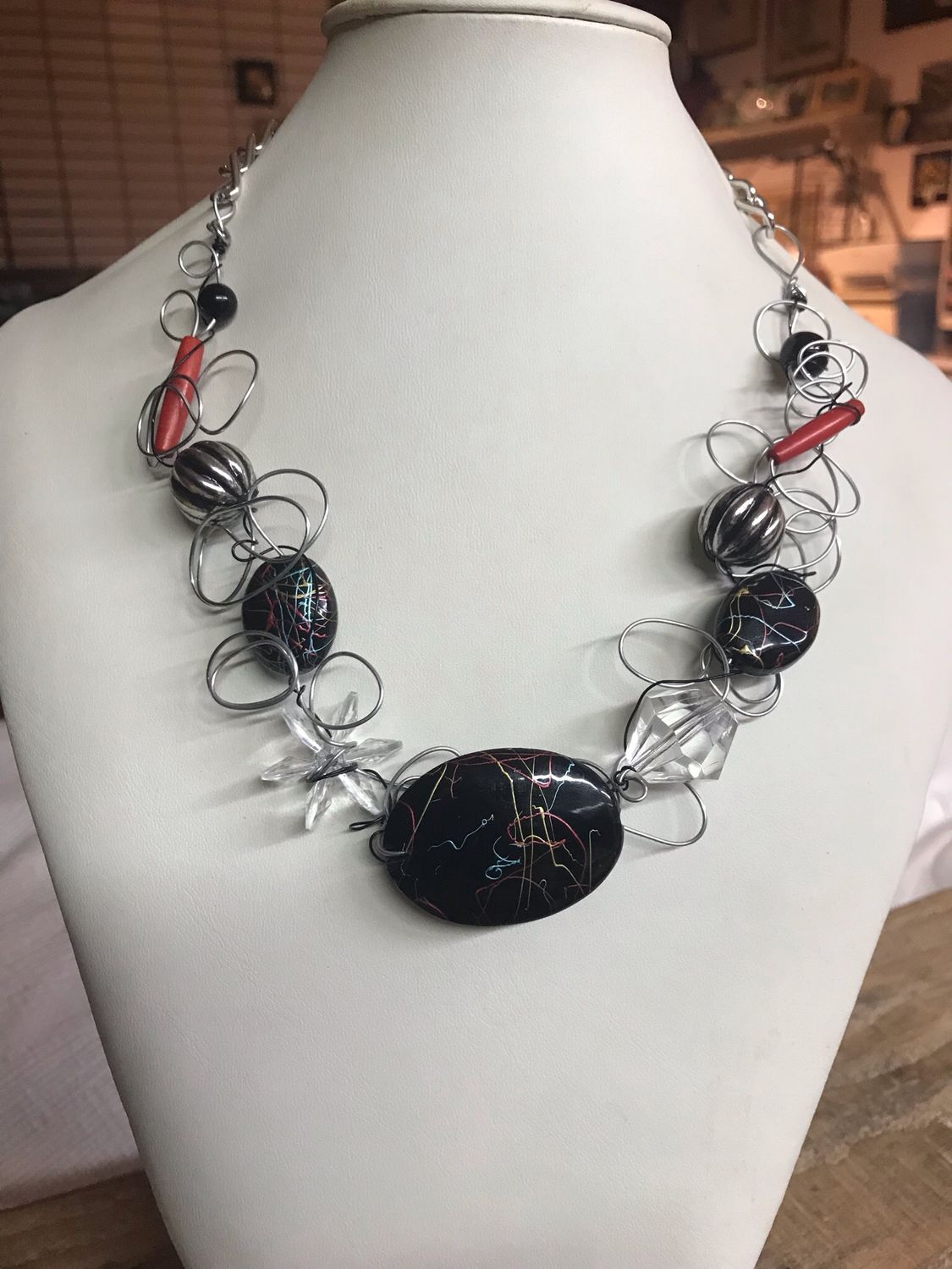 COLLIER J’AIME NOIR + ROUGE