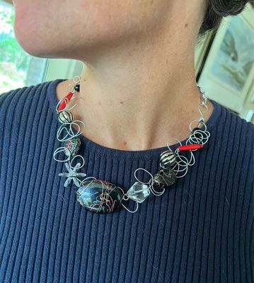 COLLIER J’AIME NOIR + ROUGE