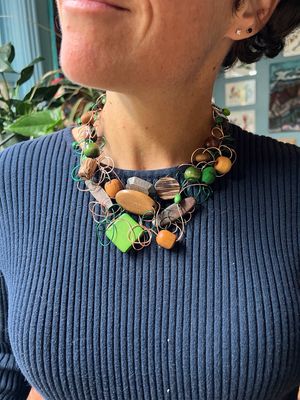 COLLIER ROYAL BOIS VERT