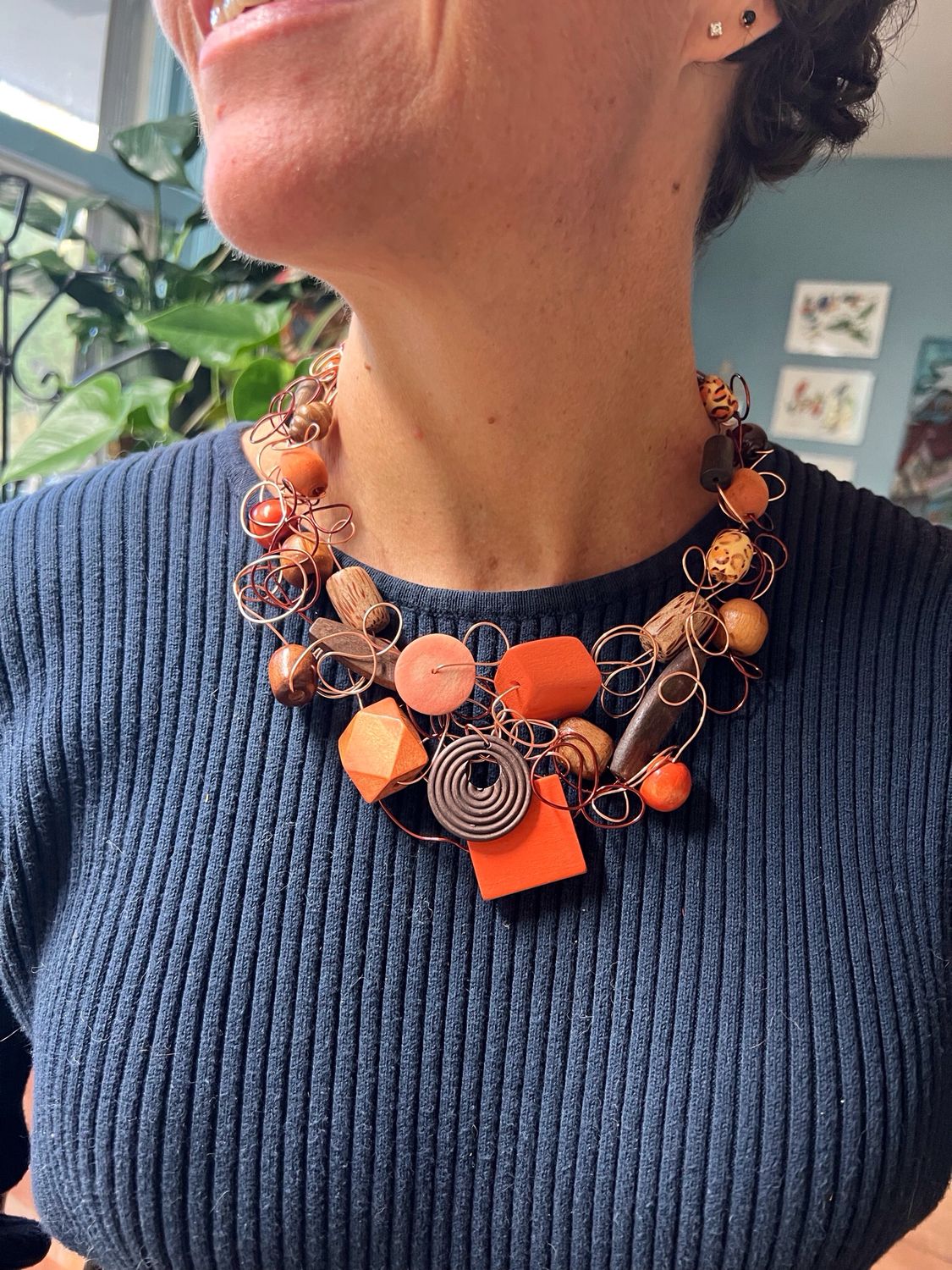 COLLIER ROYAL BOIS ORANGE