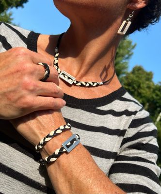 ENSEMBLE 5 BIJOUX TRESSÉS 