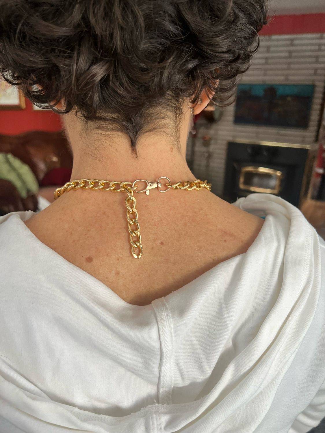 COLLIER PASTILLE CUIVRÉE