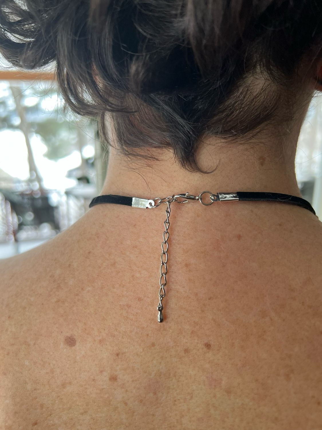 COLLIER CŒUR ROUGE PEINT À LA MAIN