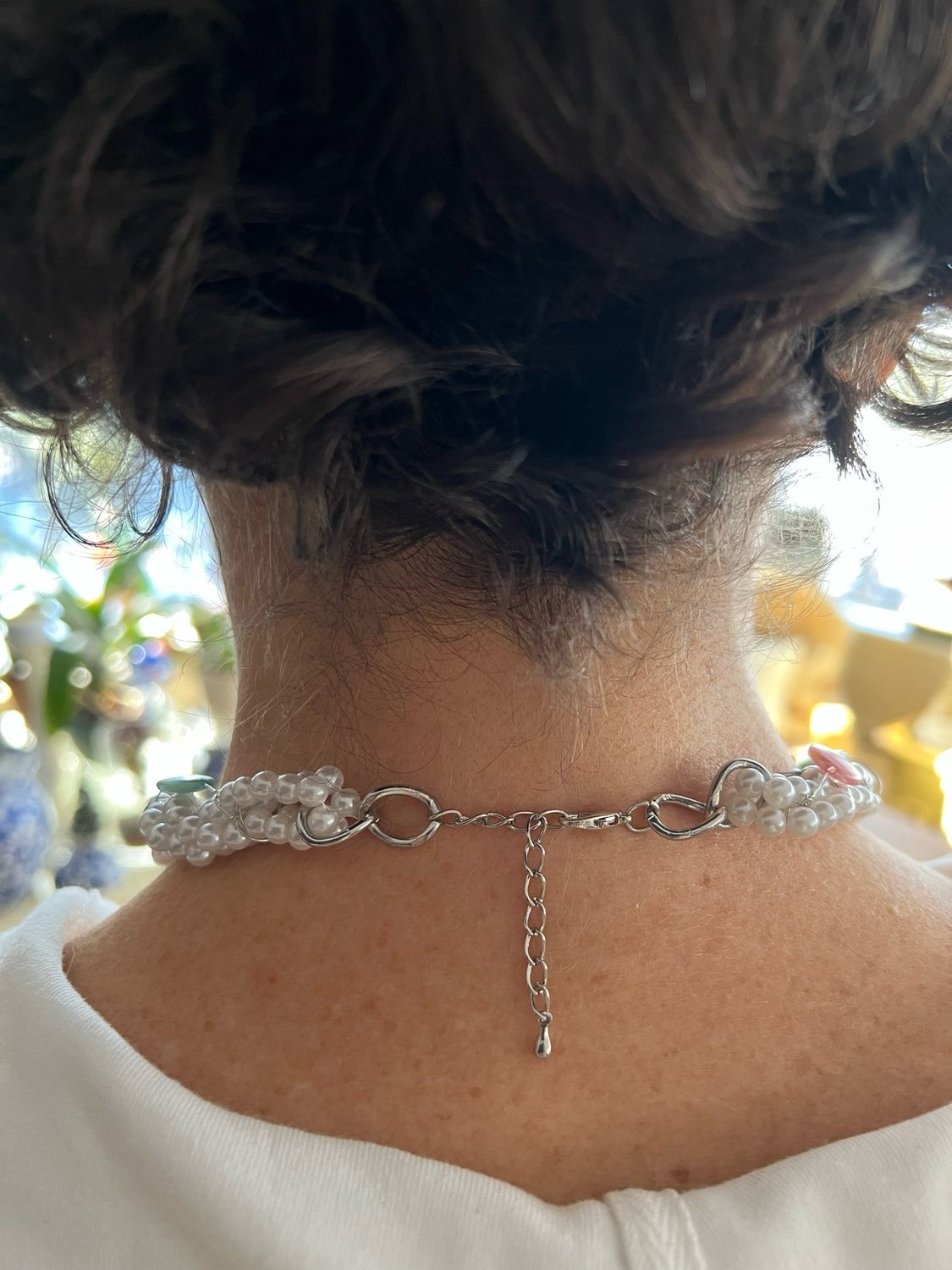COLLIER CHEMIN DE PERLES PASTEL