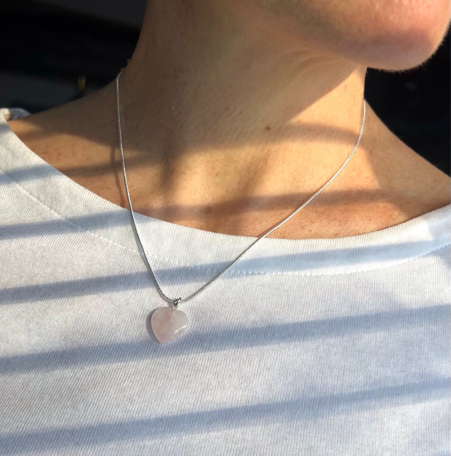 COLLIER CHAÎNE 925 QUARTZ ROSE