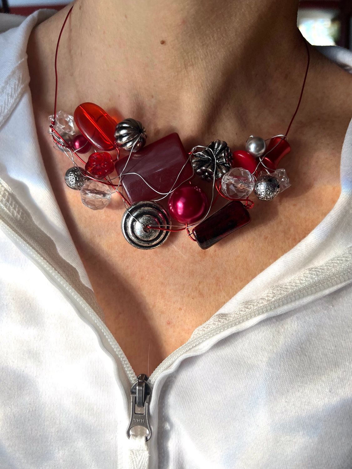 COLLIER PETITE TRESSE ROUGE