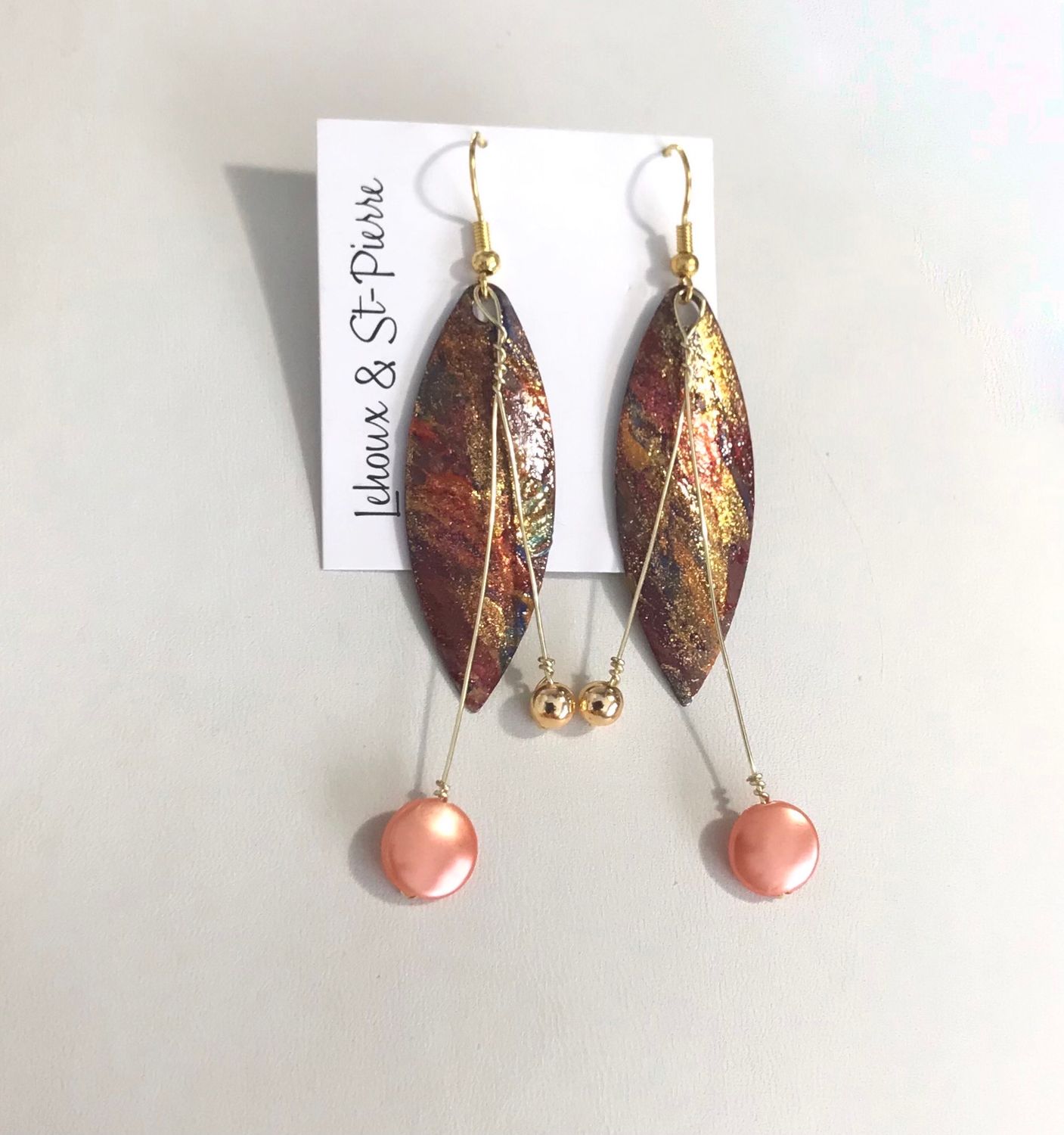 BOUCLES D’OREILLES PEINTES À LA MAIN ENSOLEILLÉES