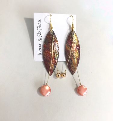 BOUCLES D’OREILLES PEINTES À LA MAIN ENSOLEILLÉES
