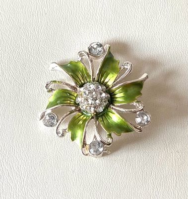 BROCHE VINTAGE VERTE