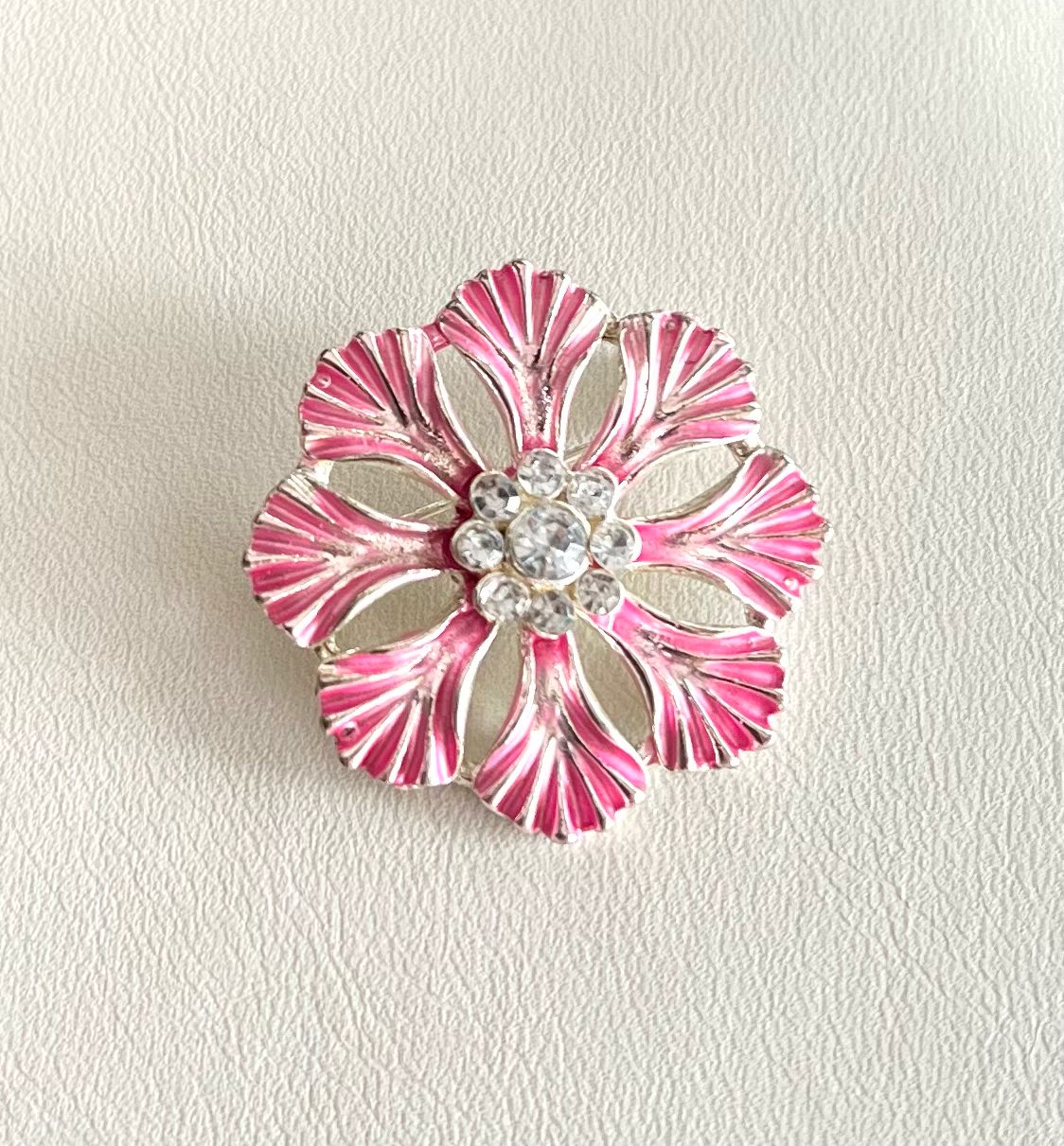 BROCHE VINTAGE ROSE