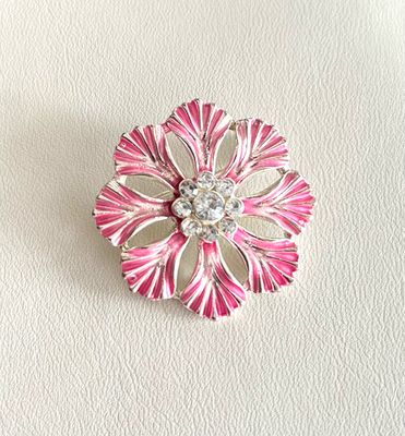 BROCHE VINTAGE ROSE
