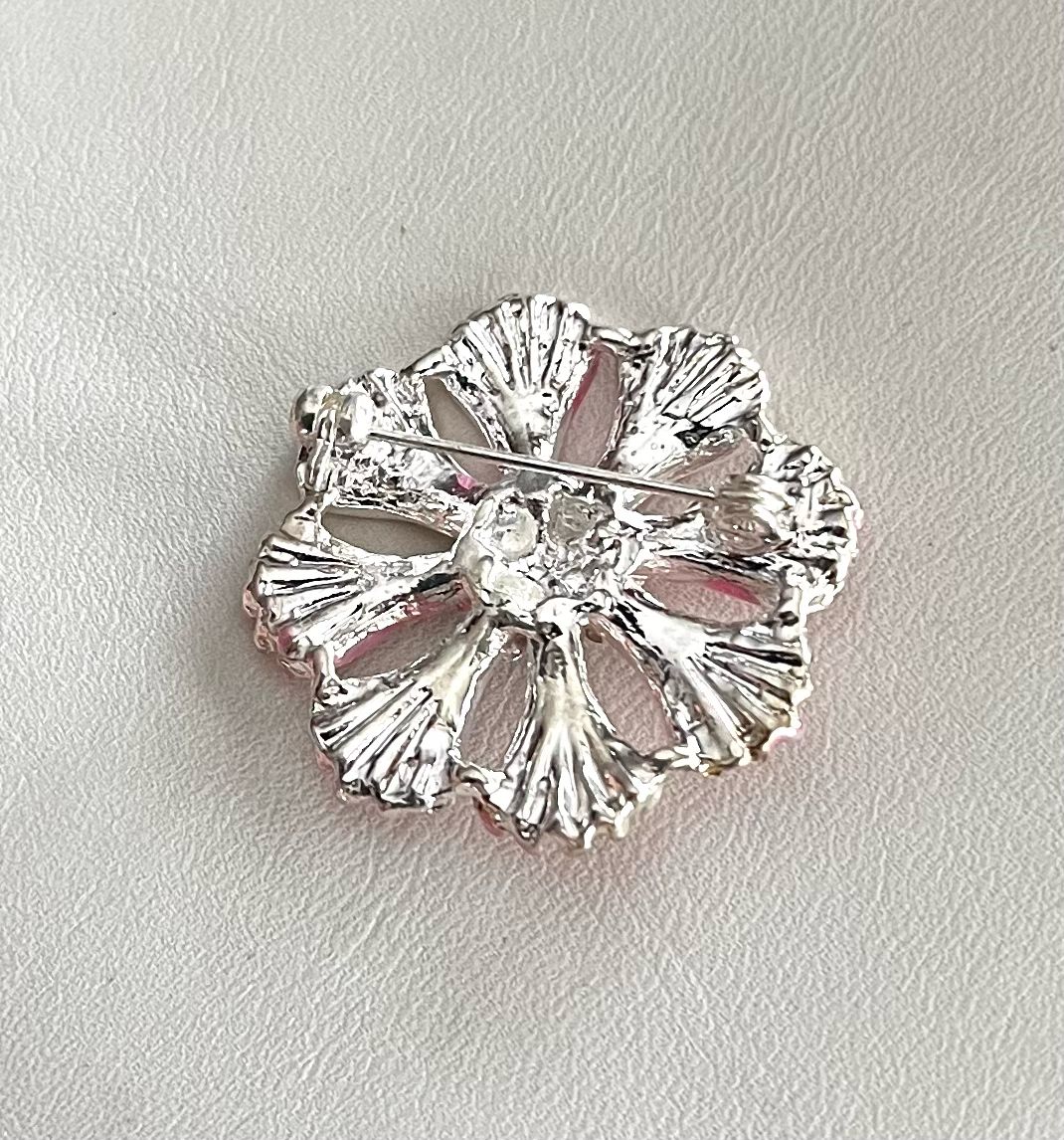 BROCHE VINTAGE ROSE
