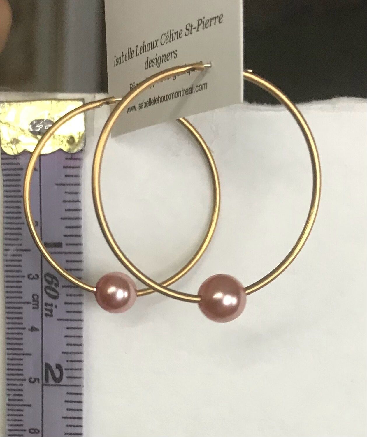BOUCLES D’OREILLES ANNEAUX PERLES