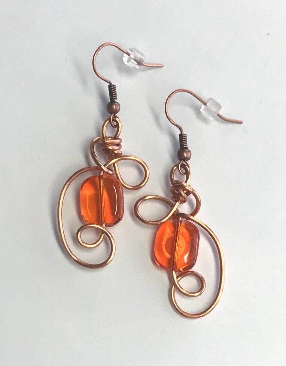 BOUCLES D’OREILLES VERRE ORNEMENTAL