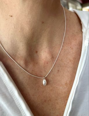 COLLIER CHAÎNE ARGENT 925 PERLE 