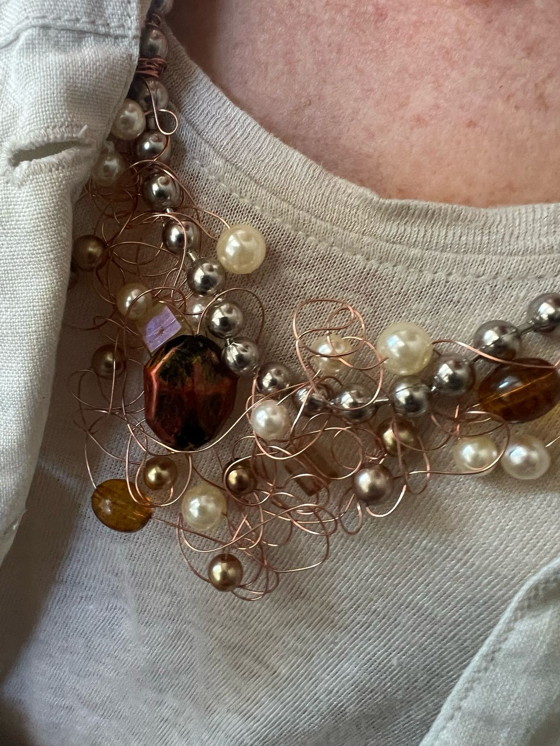 ENSEMBLE 5 BIJOUX DENTELLE FANTAISIE