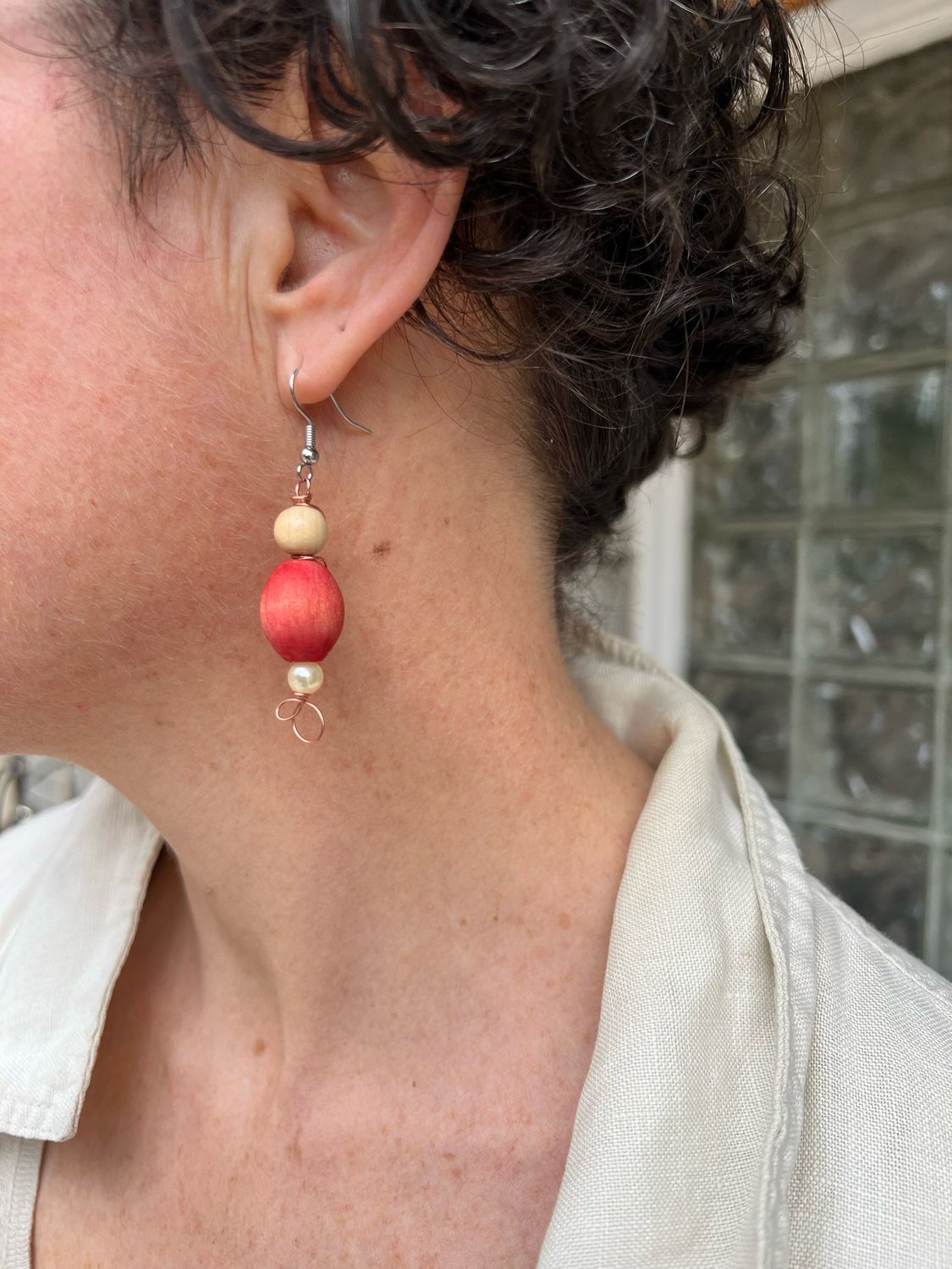 BOUCLES D’OREILLES CORAIL BOISÉ 