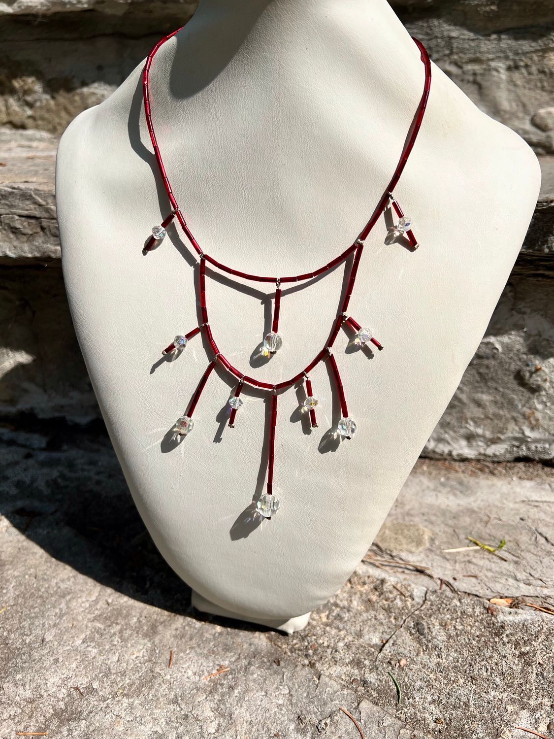 COLLIER SOLEIL ROUGE 
