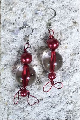 BOUCLES D’OREILLES TRIOLET ROUGE