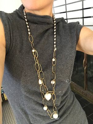 COLLIER NEIGE DORÉE