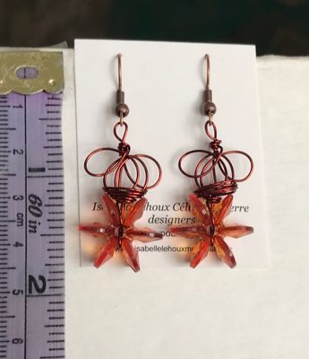 BOUCLES D’OREILLES ÉTOILES BRUNES