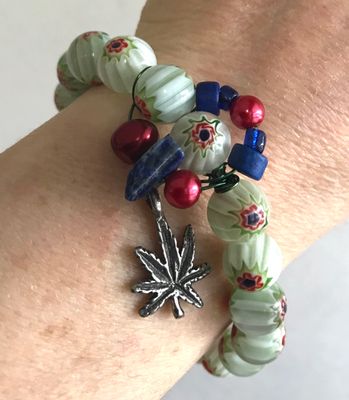 BRACELET FEUILLE DE CHANVRE