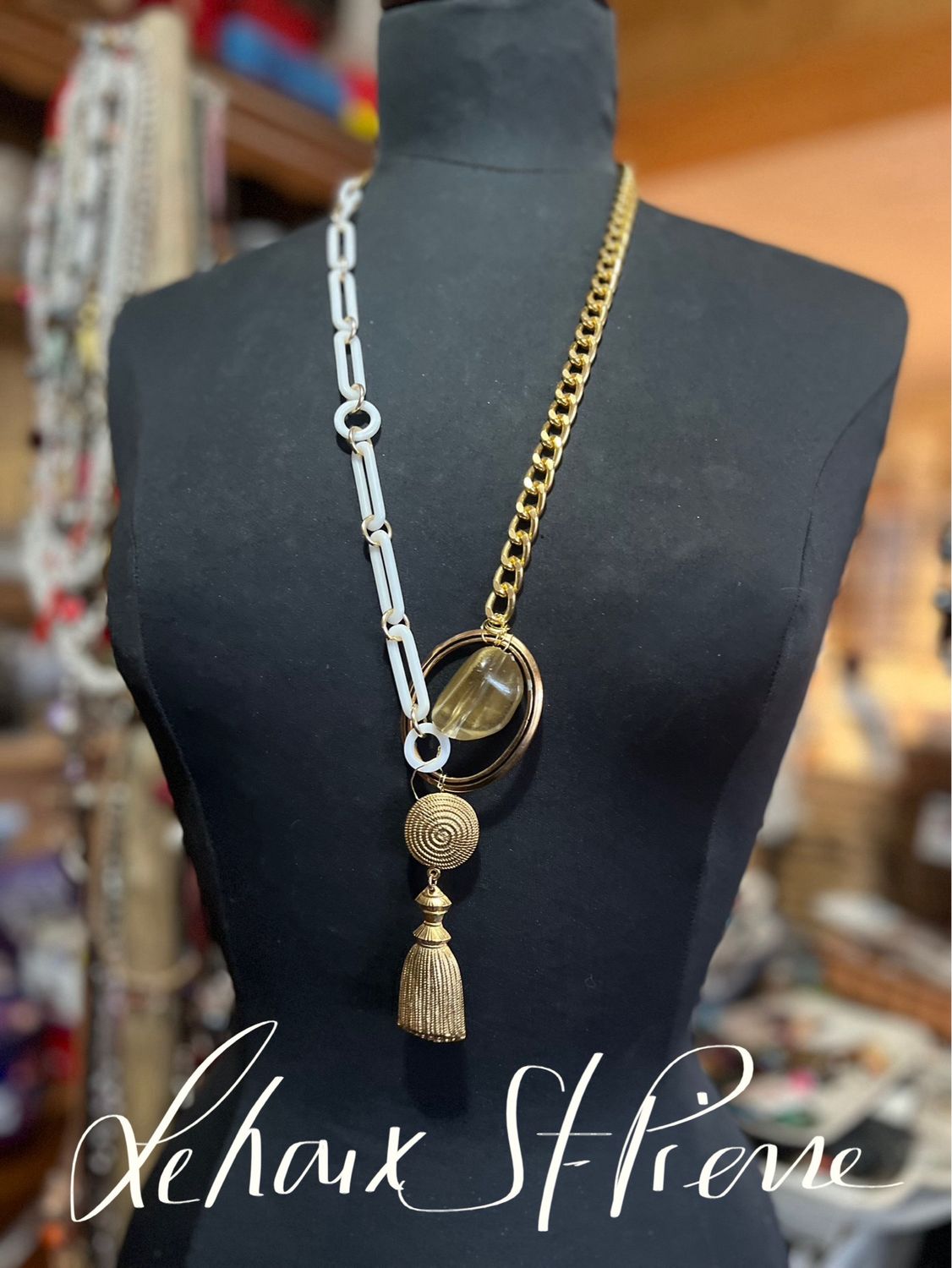 COLLIER BLANC CHAÎNE COLLIER BLANC CHAÎNE